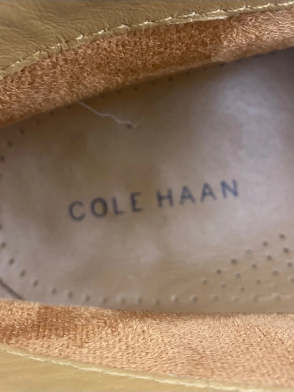 COLE HAAN - Men's Suede Chukka Boots in Light Gray with Tan Laces